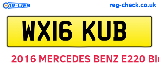 WX16KUB are the vehicle registration plates.