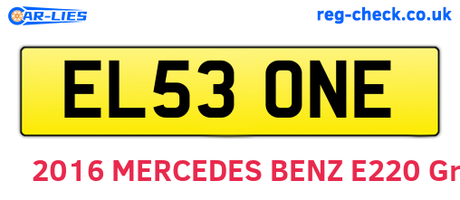 EL53ONE are the vehicle registration plates.
