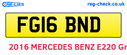FG16BND are the vehicle registration plates.