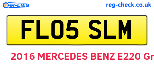 FL05SLM are the vehicle registration plates.