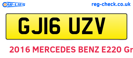 GJ16UZV are the vehicle registration plates.