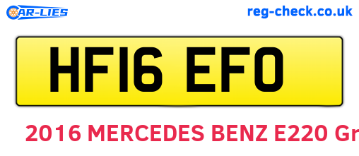 HF16EFO are the vehicle registration plates.