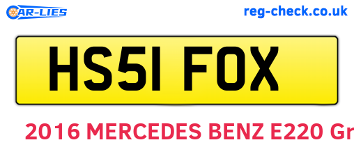HS51FOX are the vehicle registration plates.