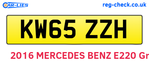 KW65ZZH are the vehicle registration plates.
