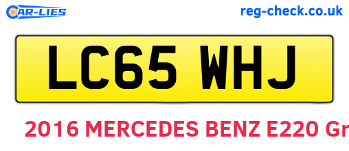 LC65WHJ are the vehicle registration plates.