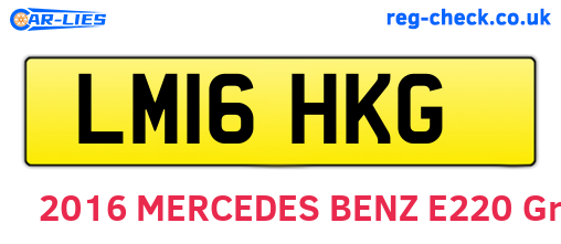 LM16HKG are the vehicle registration plates.