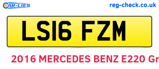 LS16FZM are the vehicle registration plates.