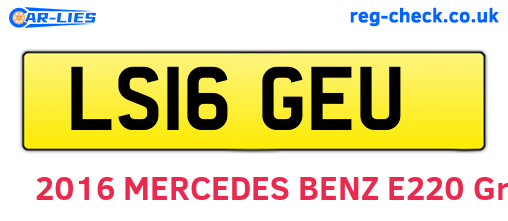 LS16GEU are the vehicle registration plates.
