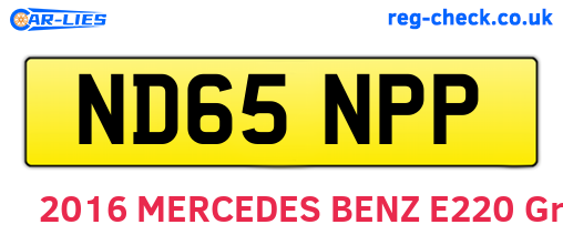 ND65NPP are the vehicle registration plates.