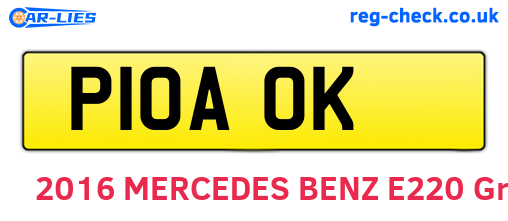 P10AOK are the vehicle registration plates.