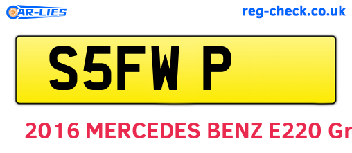 S5FWP are the vehicle registration plates.
