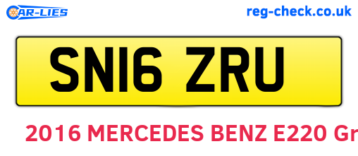 SN16ZRU are the vehicle registration plates.