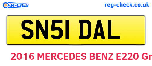 SN51DAL are the vehicle registration plates.