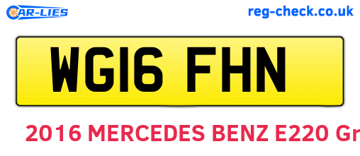 WG16FHN are the vehicle registration plates.