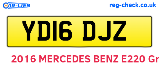 YD16DJZ are the vehicle registration plates.