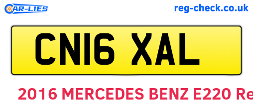 CN16XAL are the vehicle registration plates.