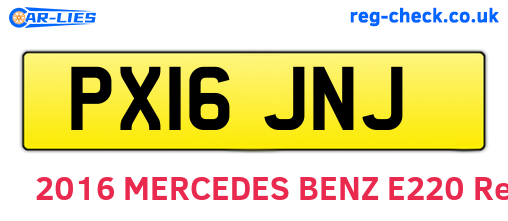PX16JNJ are the vehicle registration plates.