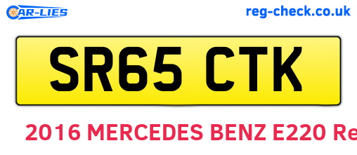 SR65CTK are the vehicle registration plates.
