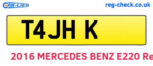T4JHK are the vehicle registration plates.