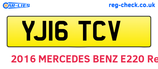 YJ16TCV are the vehicle registration plates.