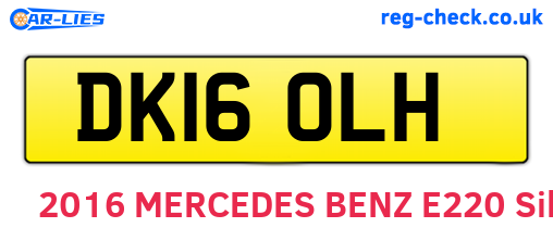 DK16OLH are the vehicle registration plates.