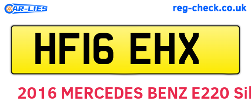 HF16EHX are the vehicle registration plates.