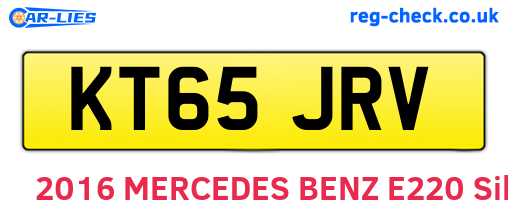 KT65JRV are the vehicle registration plates.