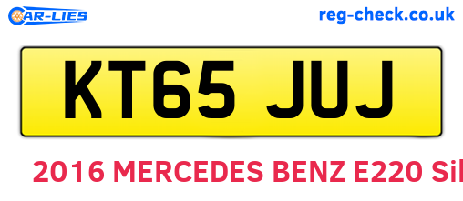 KT65JUJ are the vehicle registration plates.