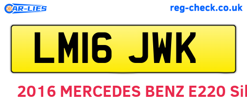 LM16JWK are the vehicle registration plates.