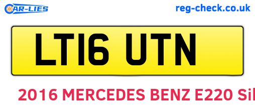 LT16UTN are the vehicle registration plates.