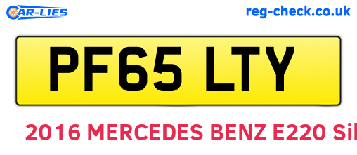 PF65LTY are the vehicle registration plates.
