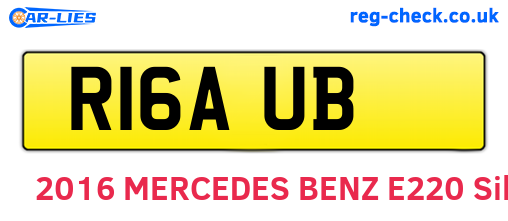 R16AUB are the vehicle registration plates.