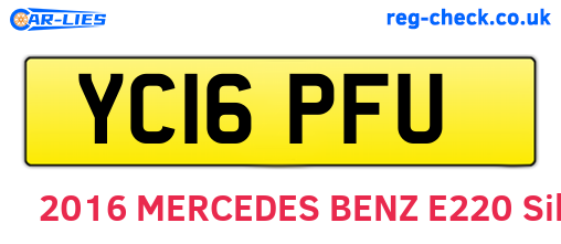 YC16PFU are the vehicle registration plates.
