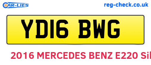 YD16BWG are the vehicle registration plates.
