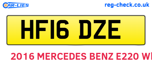 HF16DZE are the vehicle registration plates.