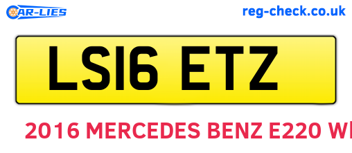 LS16ETZ are the vehicle registration plates.