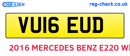 VU16EUD are the vehicle registration plates.