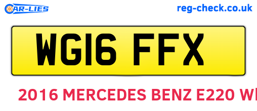 WG16FFX are the vehicle registration plates.
