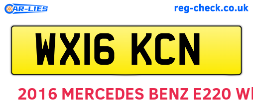 WX16KCN are the vehicle registration plates.