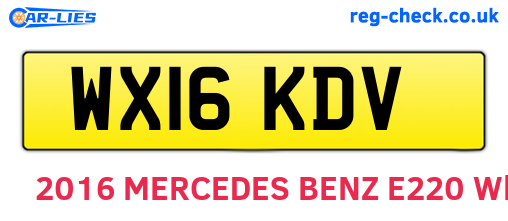 WX16KDV are the vehicle registration plates.