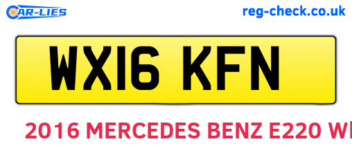 WX16KFN are the vehicle registration plates.