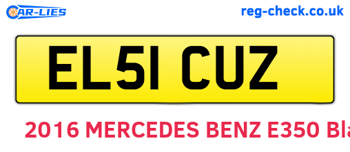 EL51CUZ are the vehicle registration plates.