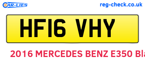 HF16VHY are the vehicle registration plates.