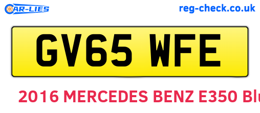 GV65WFE are the vehicle registration plates.