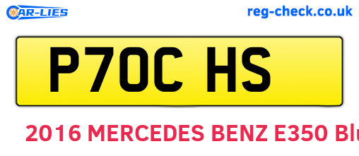 P70CHS are the vehicle registration plates.