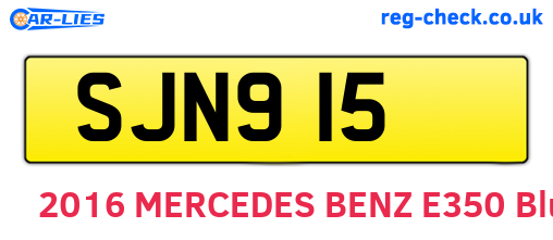 SJN915 are the vehicle registration plates.