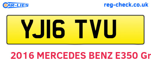 YJ16TVU are the vehicle registration plates.
