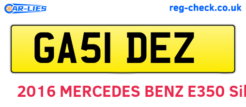 GA51DEZ are the vehicle registration plates.