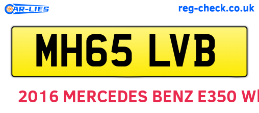 MH65LVB are the vehicle registration plates.