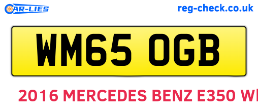 WM65OGB are the vehicle registration plates.